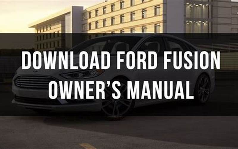 Ford Fusion Manual For Sale