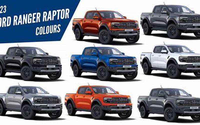 Ford Ranger Raptor Colors