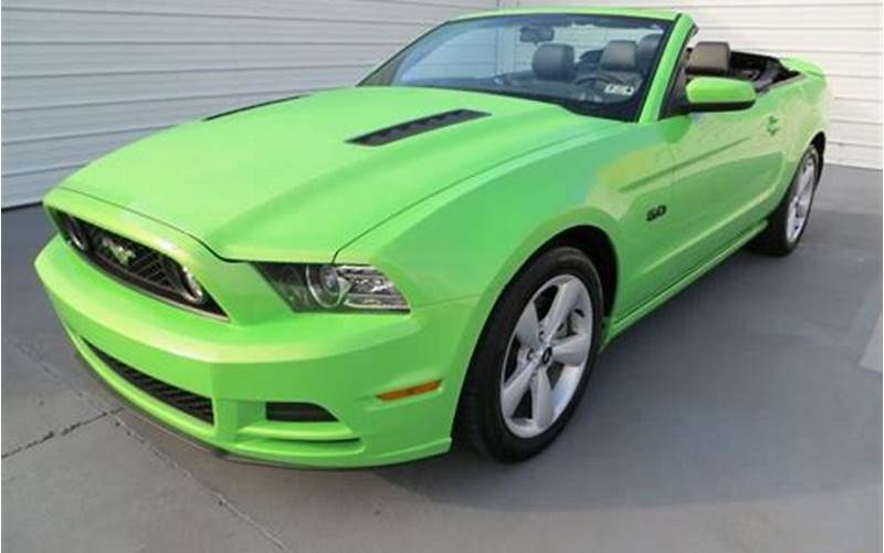 Green Ford Mustang Convertible