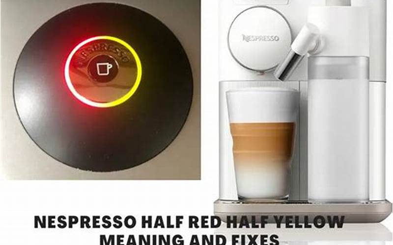 Half Red Half Yellow Light Nespresso Machine