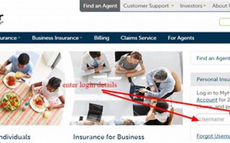 Hanover Insurance Homepage Login Button