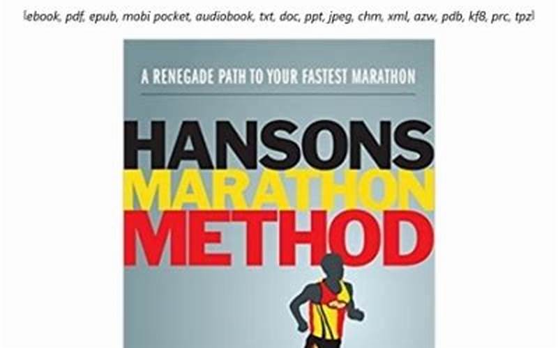 Hansons Marathon Method PDF: A Comprehensive Guide