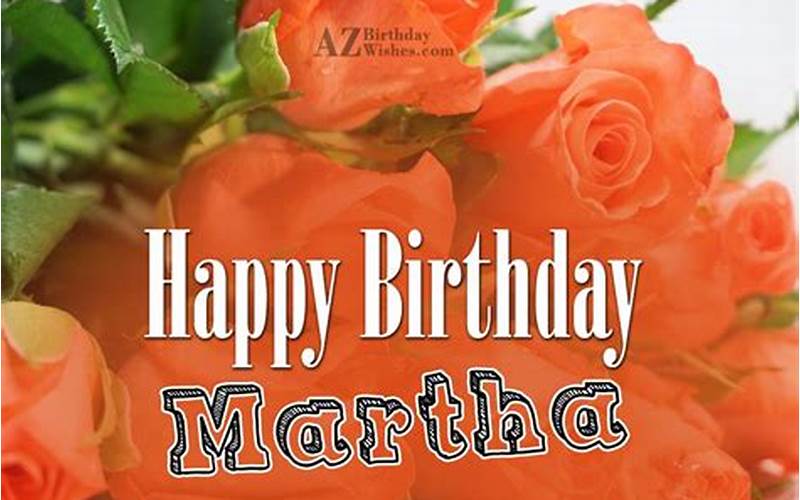 Happy Birthday Martha Floral Gif