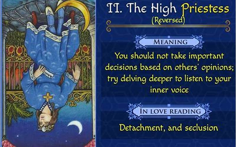 High Priestess Reversed