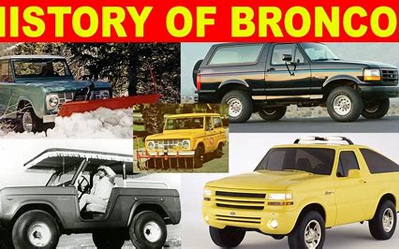 History Of Ford Bronco Image