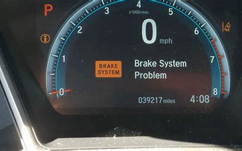 Honda CRV Brake System Problem Reset