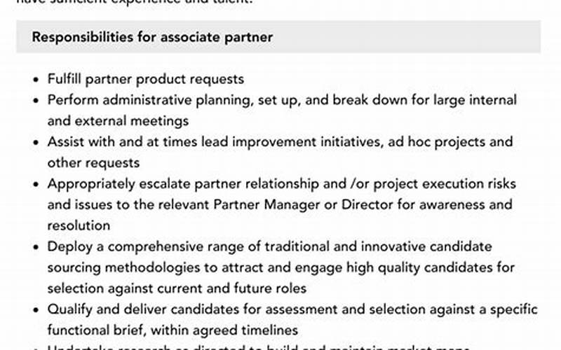 Ibm Associate Partner Responsibilities