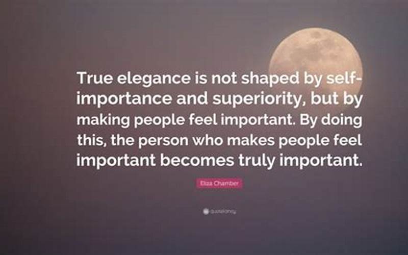 Importance Of Elegance