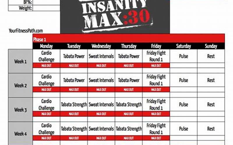 Insanity Max 30 Workout
