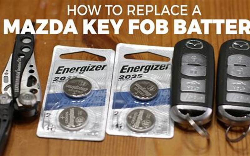 Inserting New Battery In Mazda Key Fob