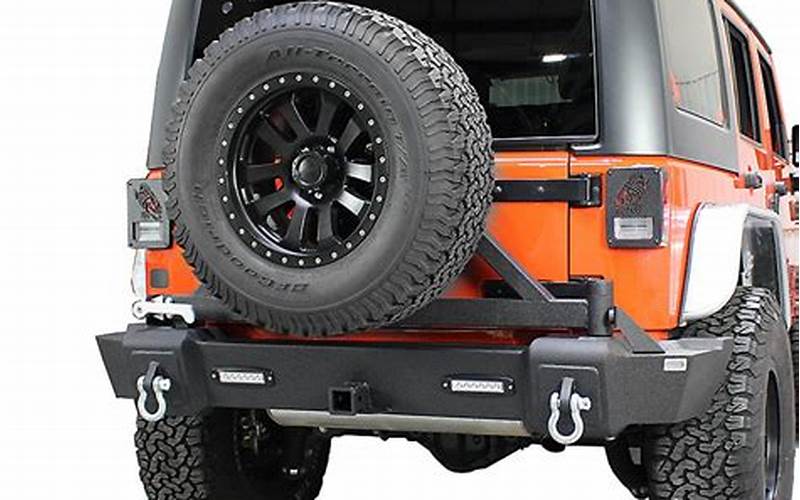Install The Tire Carrier Jeep Wrangler Rear Bumper With Tire Carrier
