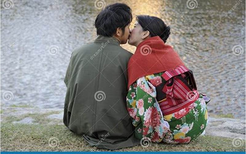 Japanese Couple Hugging