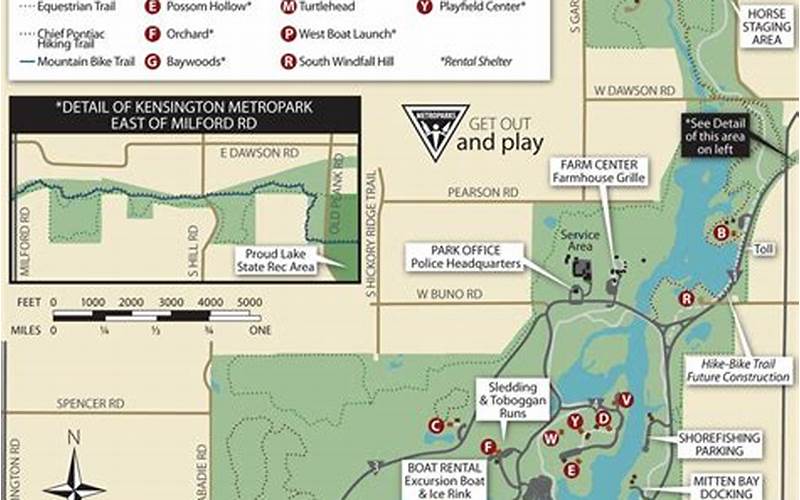 Kensington Metropark Map