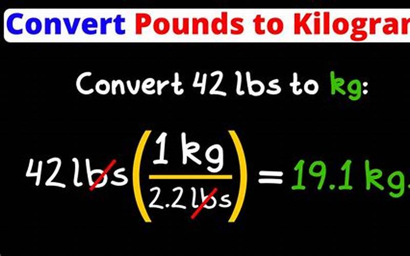 Kilograms To Pounds Formula