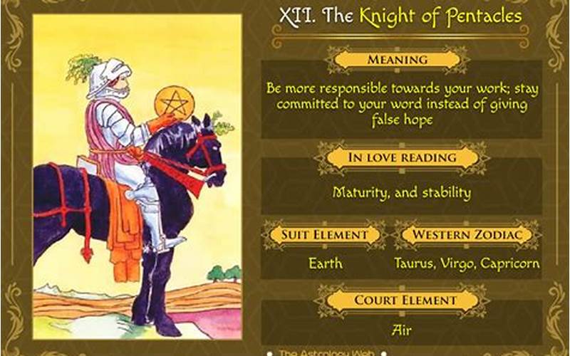 Knight of Pentacles Advice: A Tarot Guide for Your Finances, Career, and Relationships