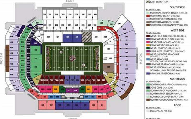 Kyle Field Row And Seat Numbering