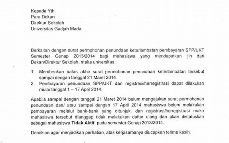 Langkah-Langkah Membuat Surat Permohonan Cicilan Biaya Kuliah