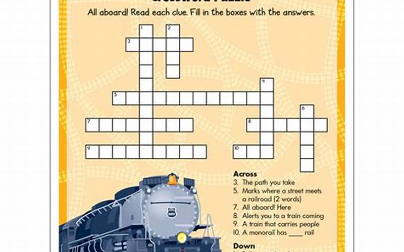 Lounge on a Train Crossword: Relax and Solve on Your Next Journey