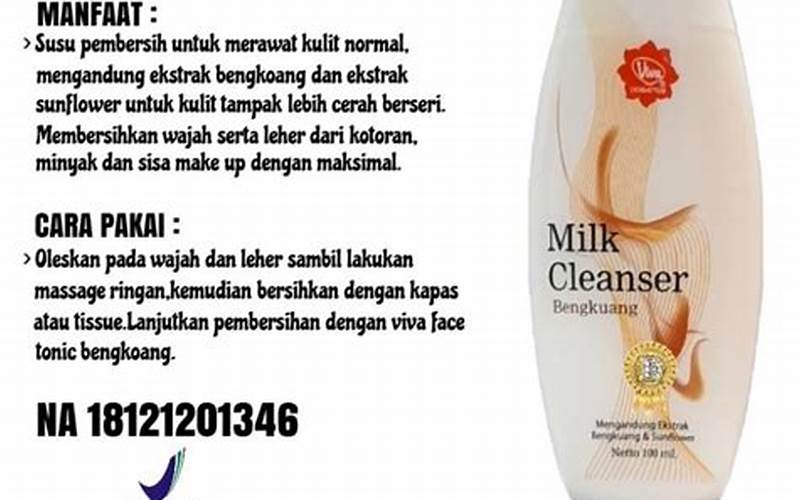 Manfaat Milk Cleanser Viva Untuk Kulit Jerawat