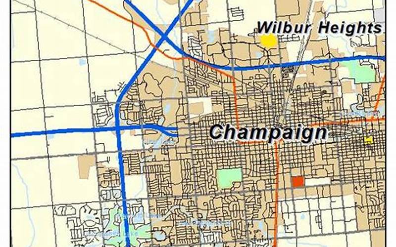 Map Of Champaign, Illinois