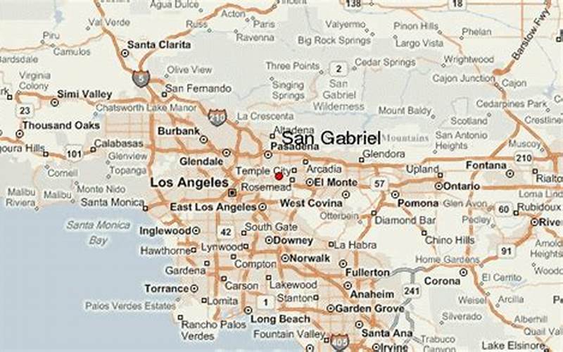 Map Of San Gabriel Ca
