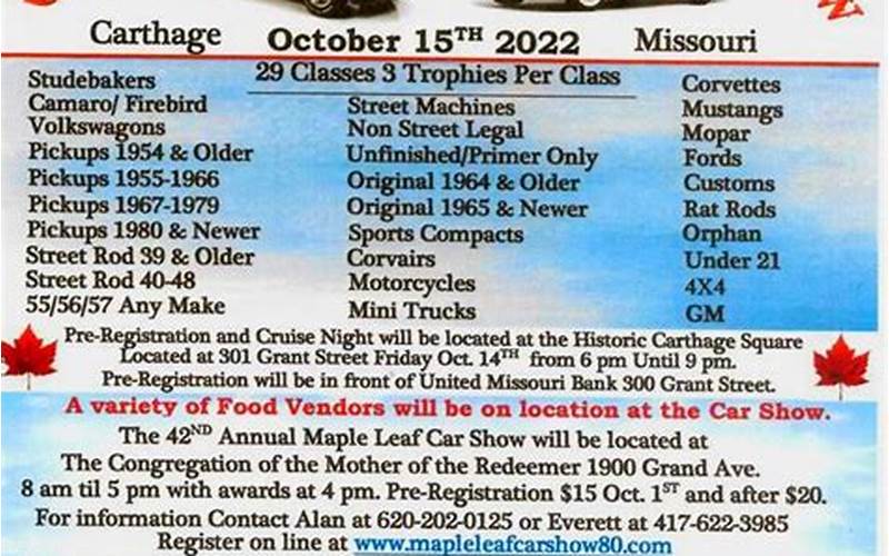 Maple Leaf Car Show 2022