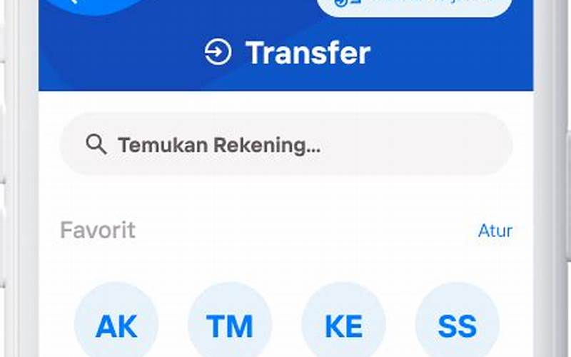 Menu Transfer M Banking Mandiri