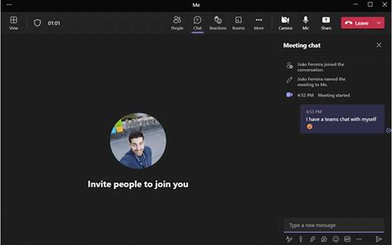 Microsoft Teams Chat Box
