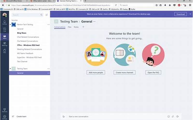 Microsoft Teams Create Team