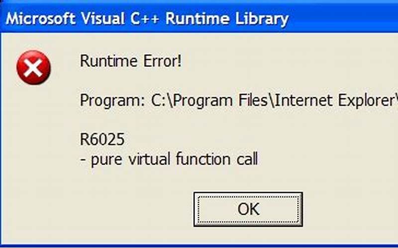 Microsoft Visual C++ Runtime Library Runtime Error