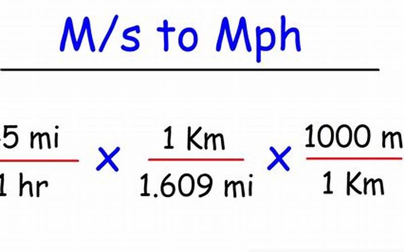 Miles Per Hour To Kilometers Per Hour