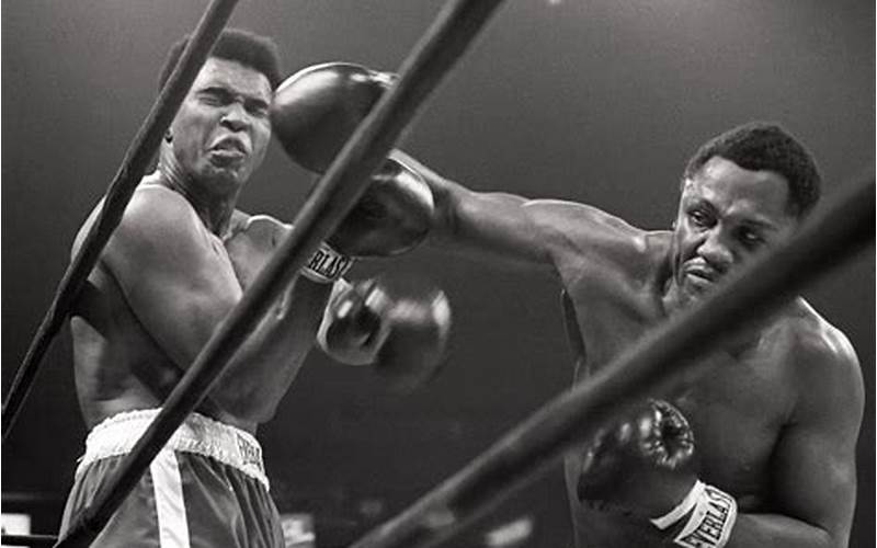 Muhammad Ali And Joe Frazier Punch