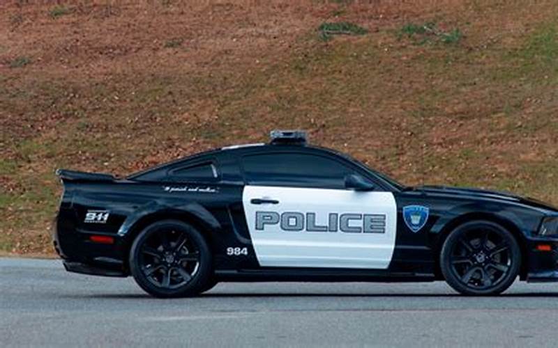 Mustang Police Car Side View