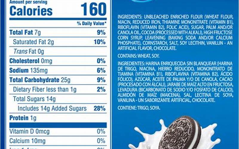 Nutritional Value Of Oreos And Peanut Butter