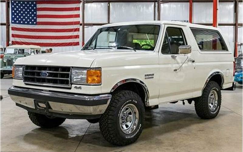 Off-Road Capabilities Of 1990 Ford Bronco Xlt