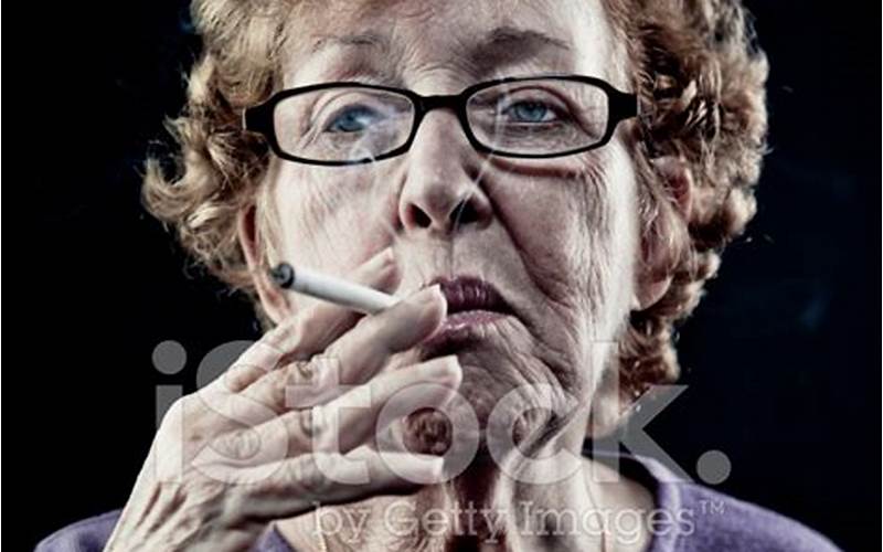 Older Woman Smoking