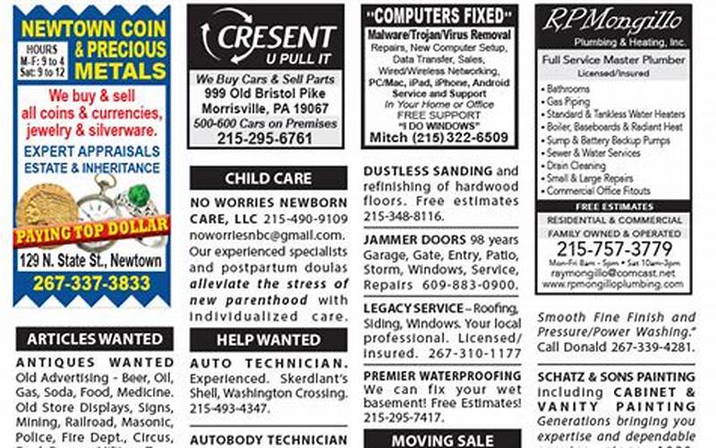 Online Classifieds In Pennsylvania