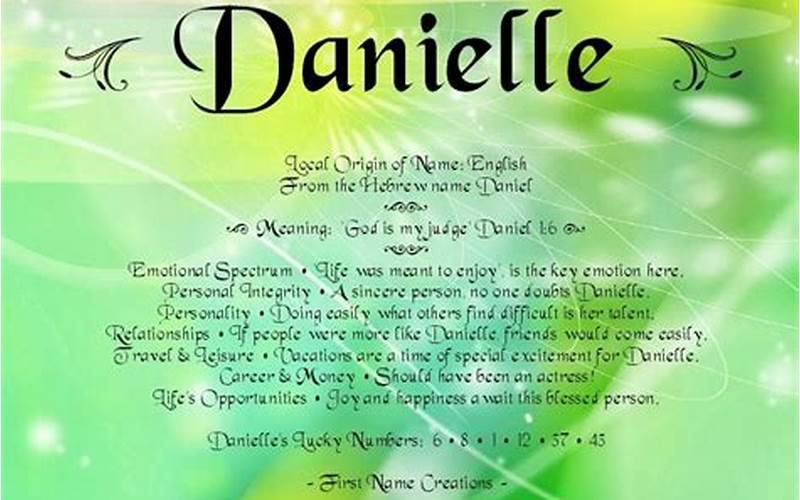 How to Pronounce Danielle: A Guide for English Speakers