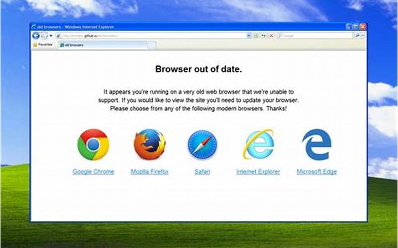 Outdated Web Browsers