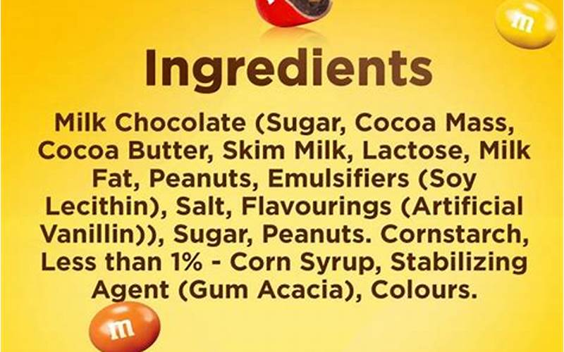 Peanut M&Ms Ingredients