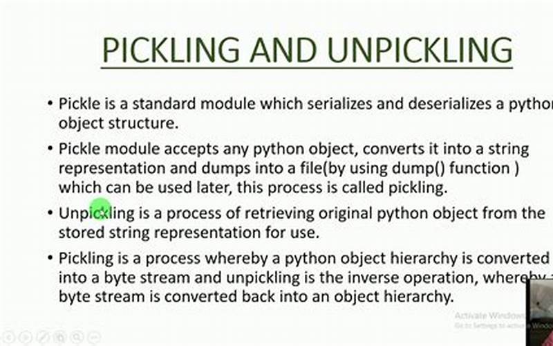 Pickling In Python