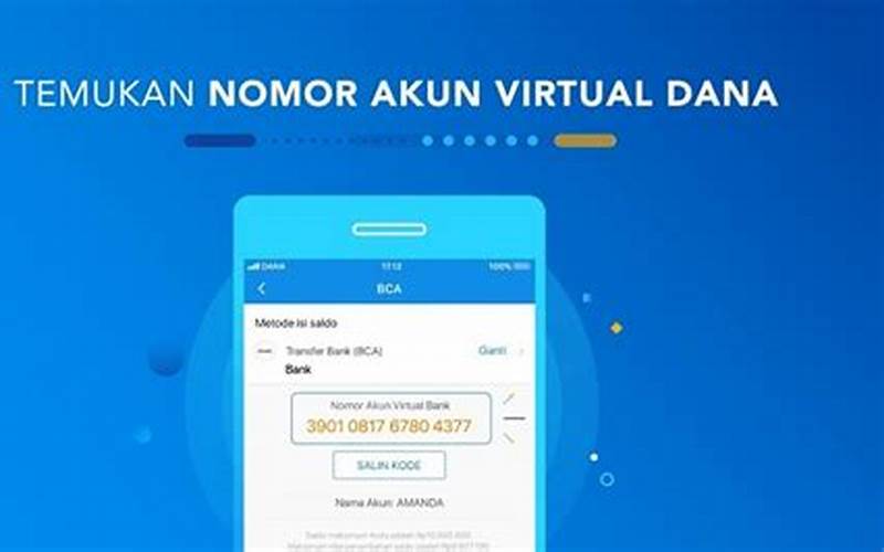 Pilih Virtual Account Di Aplikasi Dana