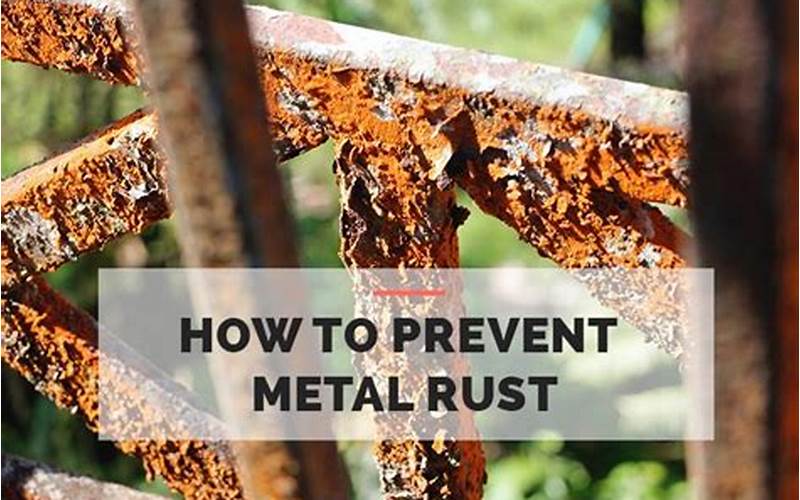 Preventing Rust And Corrosion