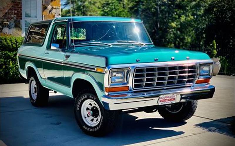 Price Of The 1978 Ford Bronco