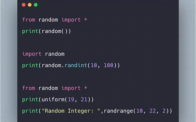 Python Random Package
