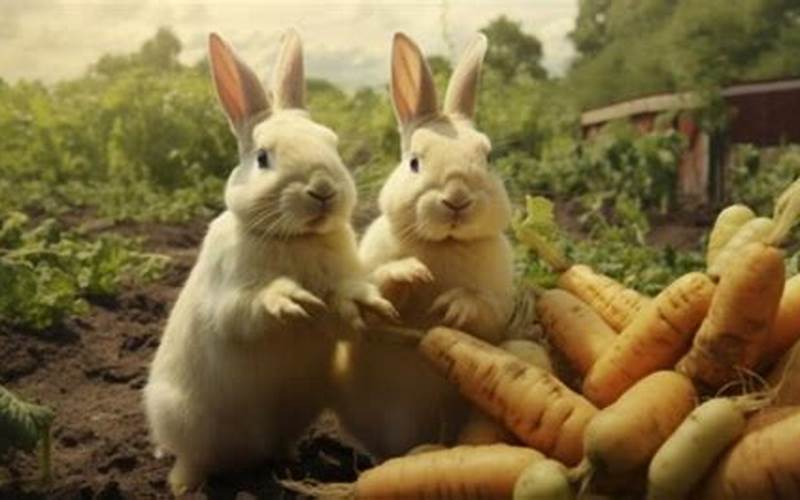 Rabbit Eating Parsnips