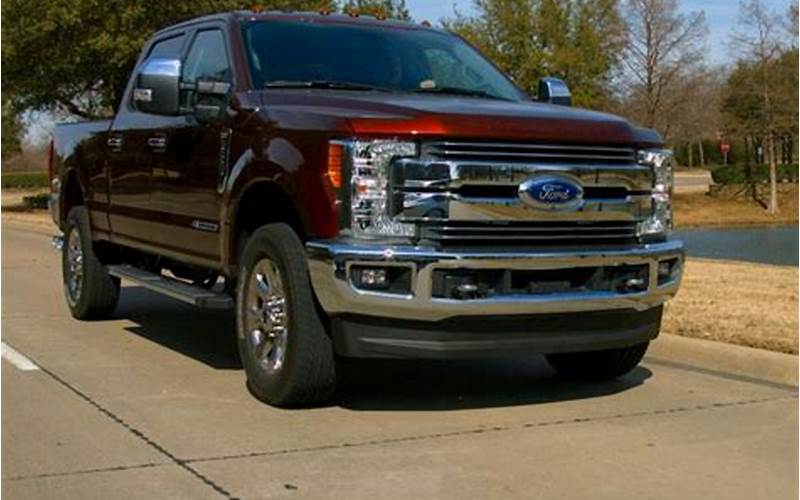 Red Ford F250 Powerstroke Safety