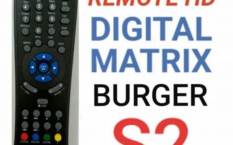 Remote Control Matrix Digital Burger