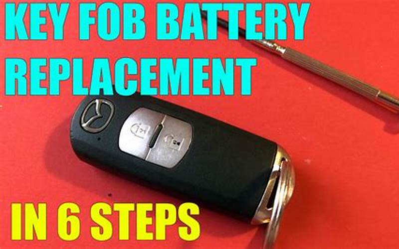 Removing Battery From Mazda Key Fob