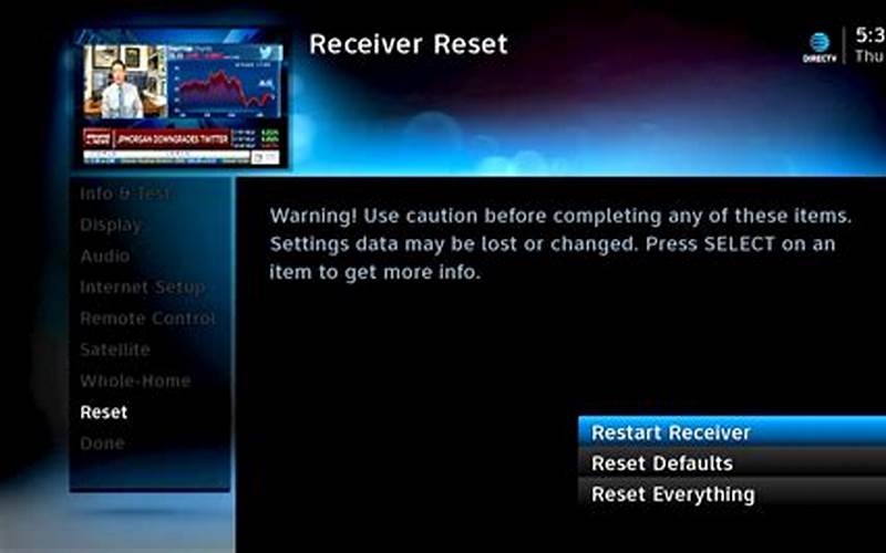 Reset Receiver Tv